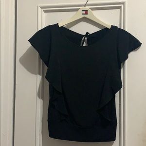 Fitted butterfly sleeve T-shirt